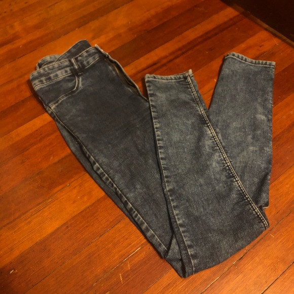 H&M Divided dark acid wash hi waisted skinny jeans - Picture 2 of 6
